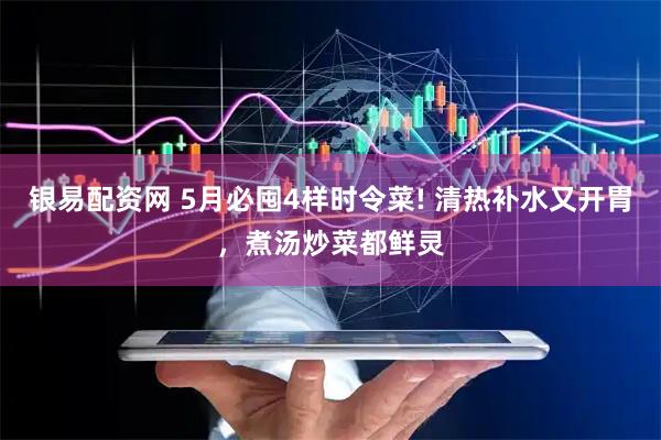 银易配资网 5月必囤4样时令菜! 清热补水又开胃，煮汤炒菜都鲜灵